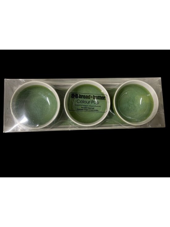 Bread + Butter Other - Bread + Butter “Colour Pop” Green Porcelain Tapas Bowl Set New in Box